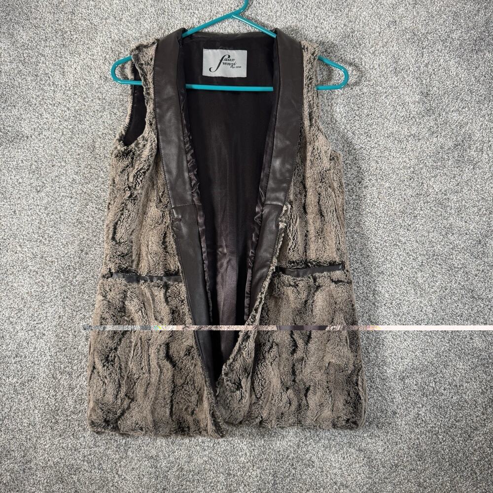 Faux Fur Vest Size Small Boho Festival Cozy Indie Lagenlook Layering Mob Wife